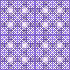 Fractal Moroccan Window Tile in Purple and Creamy Yellow
