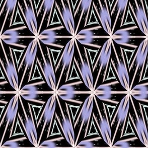 Pastel Geometric Repeating Pattern on Black