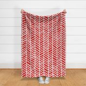 Herringbone  Poppy Red