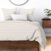 Neutral Stripes (Horizontal) in Light Beige and White - Large - Soft Neutrals, Beach House, Classic Stripes