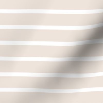 Neutral Stripes (Horizontal) in Light Beige and White - Medium - Soft Neutrals, Beach House, Classic Stripes