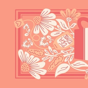 Tea Time Floral - Peach Fuzz