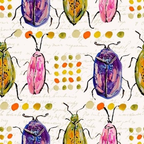 Hand-Painted Bug Beetles & Swatches Med-Large Scale
