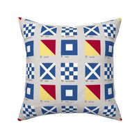 Letters M N O P Nautical Flags  - 2" flags on 6" square