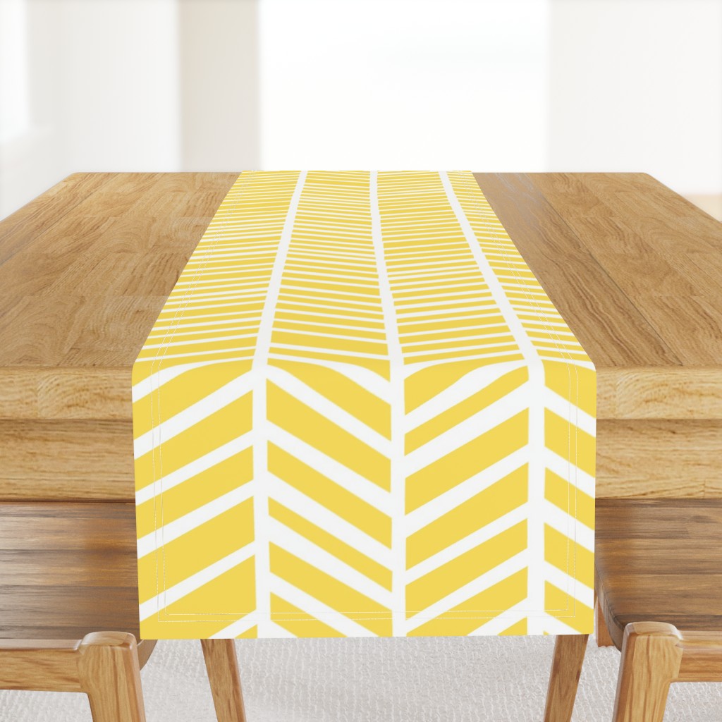 Herringbone Citron Zest Yellow by Friztin