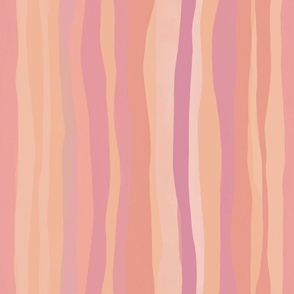 Peach Purple Ripple Stripe