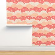 Gently Clouds Garden - Peach Fuzz Pantone Color of the Year 2024