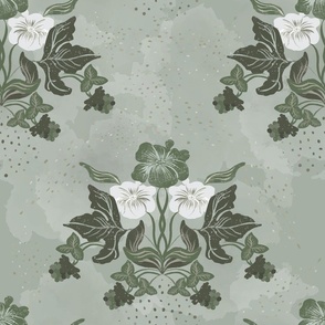 Dusty Green Fabric, Wallpaper and Home Decor