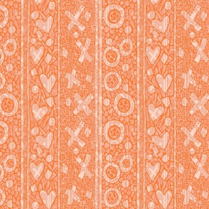 Love, kisses & hugs (peachy oranges)(medium scale)