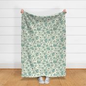 block-print green retro damask 