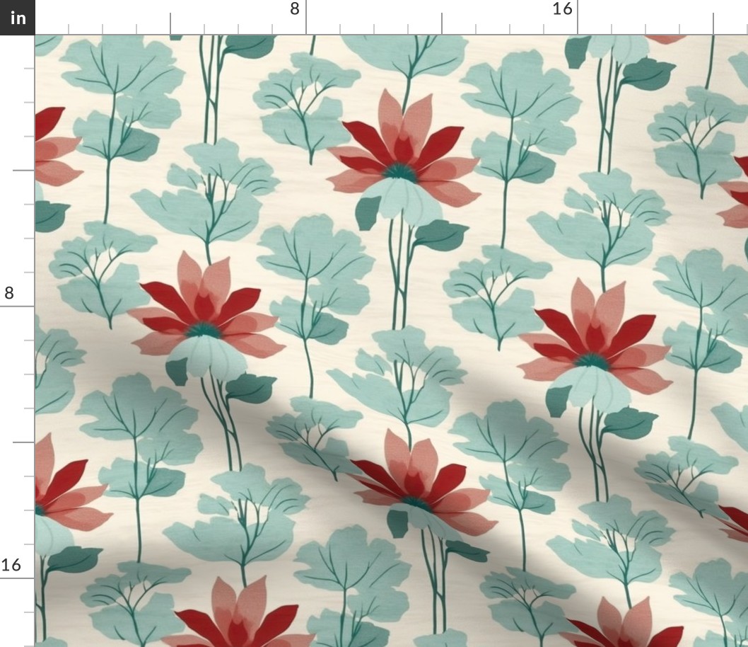 Eccentric Blooms: Quirky Florals in Seamless Hand-Painted style Pattern (4)