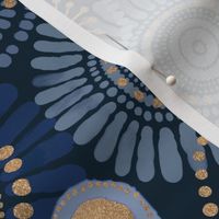 Opulent Rhapsody Of India Navy Blue Gold Smaller Scale