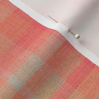 Pantone colour of the year 2024 Peach fuzz and coordinating colours - coral, cream, buff, grey cyan  plaid 6” repeat