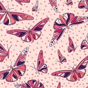 L-WINGED LOVELY_LARGE_2B--butterfly-polka dot-autumn-fall-bugs-nature-insects-beige-neutral-purple
