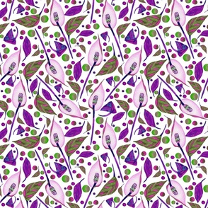 Peace Lily- Purple & Pink