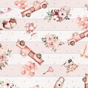 Pinky Pink Valentine Truck Valentine Fabric Backdrop exclusive at – Snobby  Drops