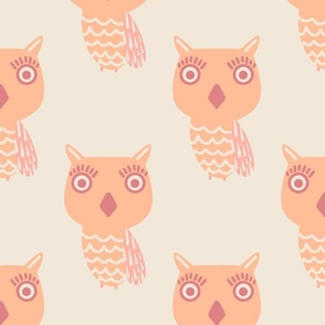 Owls Pantone peach fuzz