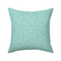 Agatha Ditsy Floral Mint Green white  SMALL 4X5 inch