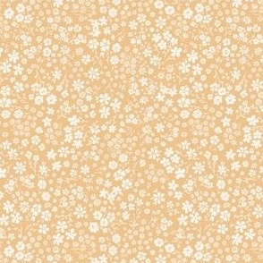 Agatha Ditsy Floral Tan Creme  SMALL 4X5 inch