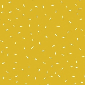 Sprinkles Pattern - Modern Simple Blender - Golden Yellow and White