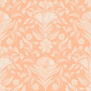 Pantone color of the year 2024 peach fuzz damask flowers