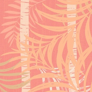 Peach Fuzz Pantone Birch Forest