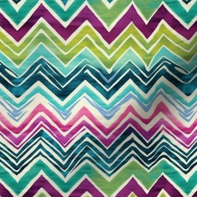 Zig zag chevron Colorful painting