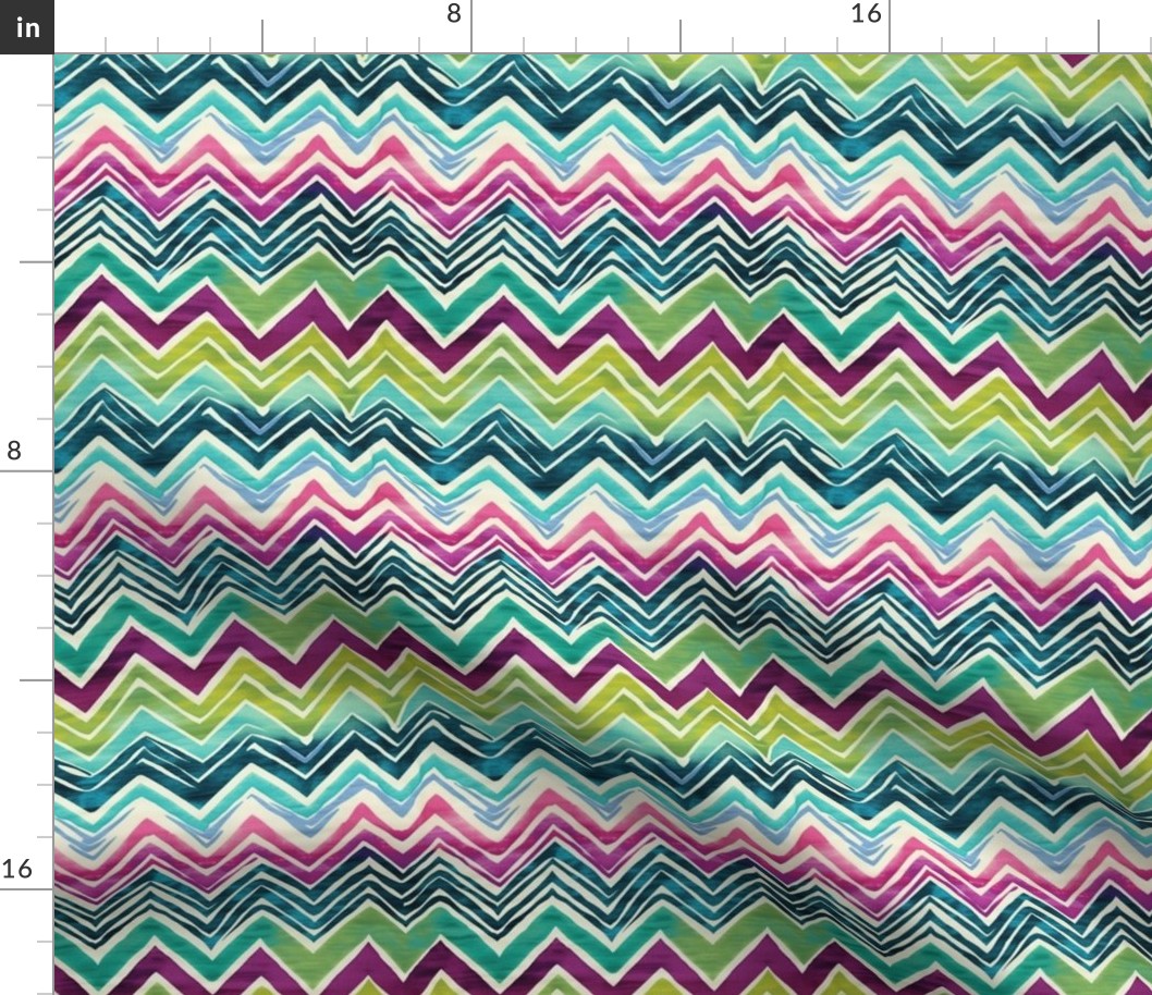 Zig zag chevron Colorful painting