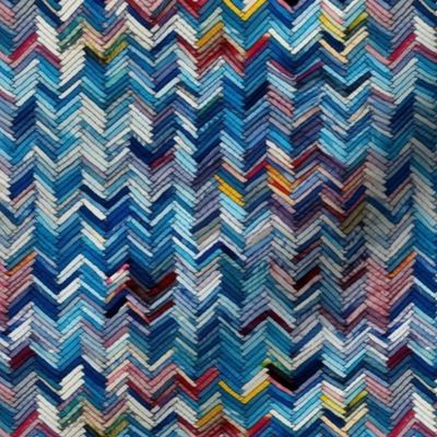 Zig zag chevron Colorful painting