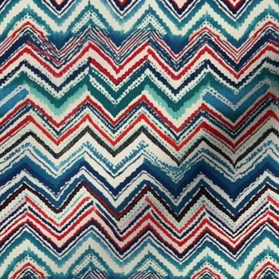 Zig zag chevron Colorful painting