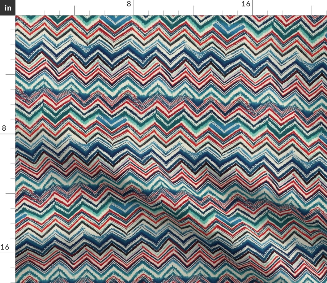 Zig zag chevron Colorful painting