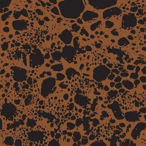 Abstract Animal Print Snakeskin - Black and Brown