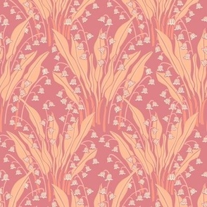LILY OF THE VALLEY Delicate Garden Floral Botanical Orange - Peach Fuzz - Pantone Color Of The Year 2024 - TINY Scale - UnBlink Studio by Jackie Tahara