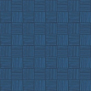 Mini Checker lines Blue MEDIUM 2x2 inch