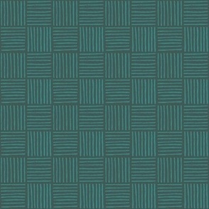 Mini Checker lines Deep dark green MEDIUM 2x2 inch