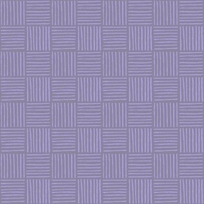 Mini Checker lines lavender gray MEDIUM 2x2 inch