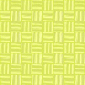Mini Checker lines neon yellow MEDIUM 2x2 inch