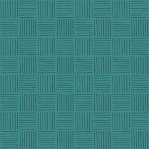 Mini Checker lines Palm green MEDIUM 2x2 inch