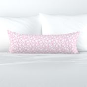 Small White Floral Silhouette Light Pink