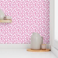 Small White Floral Silhouette Pink