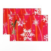 Grunge Snowflakes - Pink