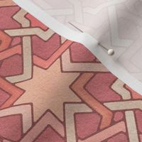 Euclidean Star Watercolour Geometric Peach Fuzz Pantone Peach Plethora Small 