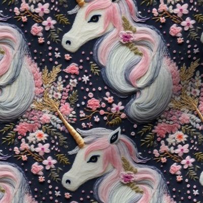 Unicorn Faux Embroidery / 3D