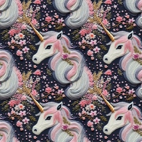 Unicorn Faux Embroidery / 3D