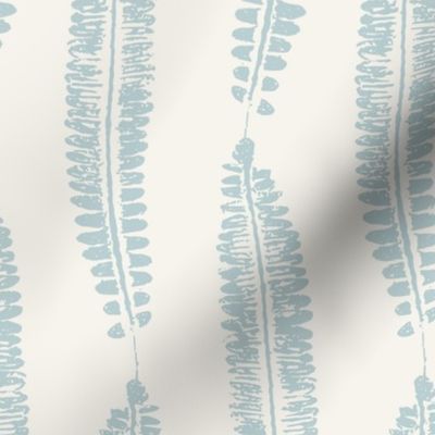 Coastal Ferns Mono Print - Sea Foam Blue
