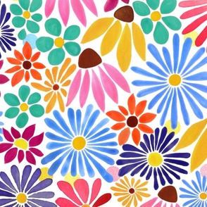 Cheerful Daisy Design - Large Scale