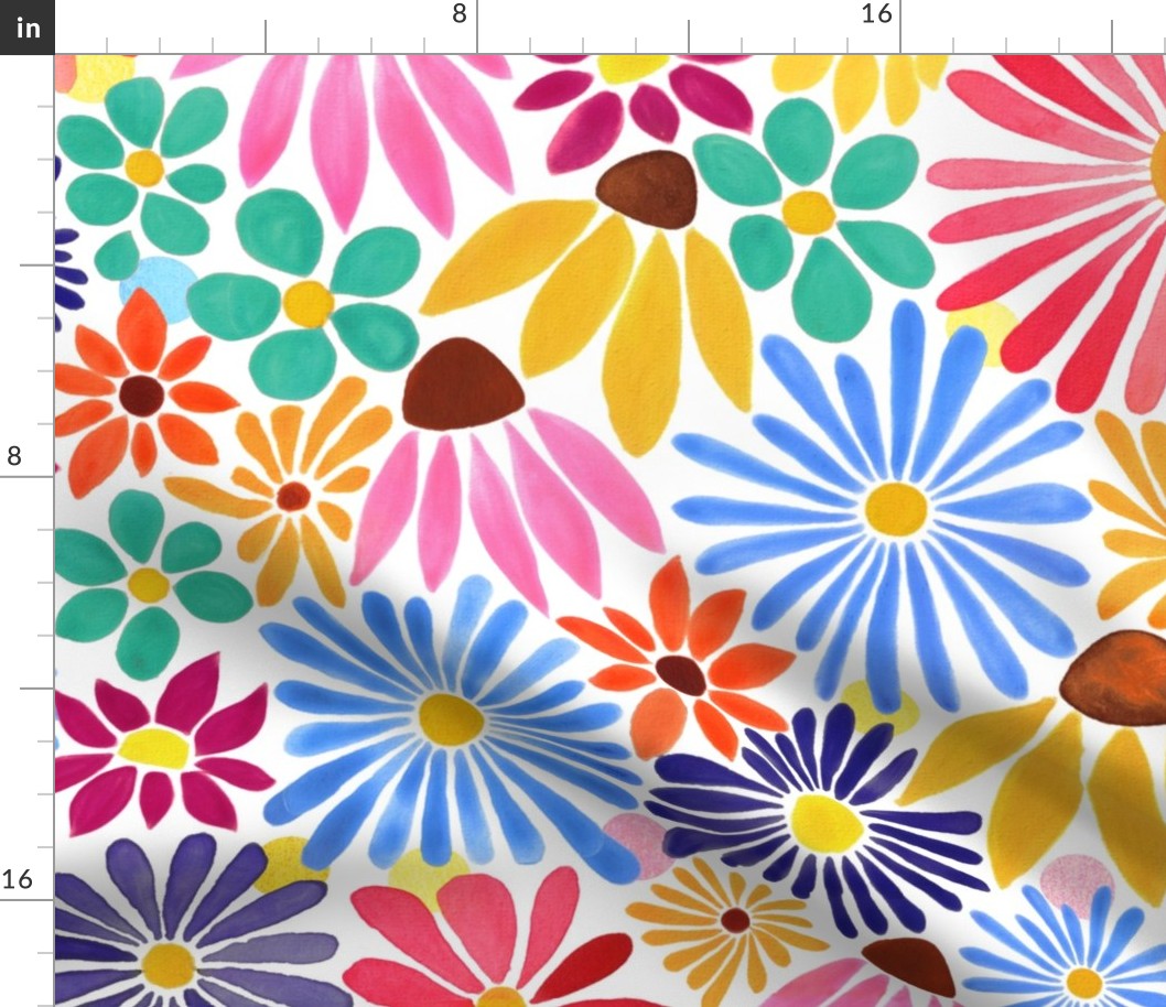 Cheerful Daisy Design - Large Scale