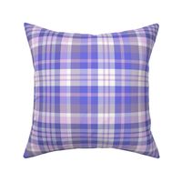 Blue, Indigo, Gray and Violet Rich Tartan Plaid Large