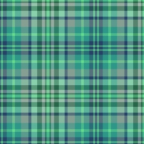 Blue, Green and Olive Rich Tartan Plaid Large
