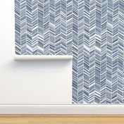 Herringbone Hues of Dark Blue by Friztin